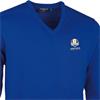 Glenmuir Gents Wilkie Official Ryder Cup 2027 V Neck Merino Wool Sweater Ascot Blue