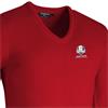 Glenmuir Gents Wilkie Official Ryder Cup 2027 V Neck Merino Wool Sweater Garnet