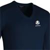Glenmuir Gents Wilkie Official Ryder Cup 2027 V Neck Merino Wool Sweater Navy