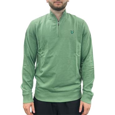 Lyle & Scott Gents ¼ Zip Midlayer Smoke Green (X576)