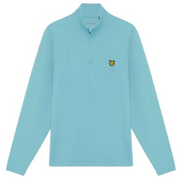 Lyle & Scott Gents Performance ¼ Zip Midlayer Aquamarine Blue (661)