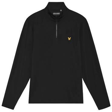 Lyle & Scott Gents Performance ¼ Zip Midlayer Jet Black (Z865)