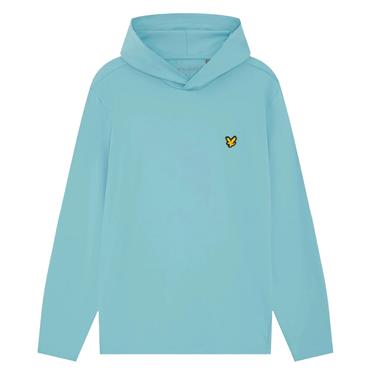 Lyle & Scott Gents Performance Hooded Midlayer Aquamarine Blue (661)