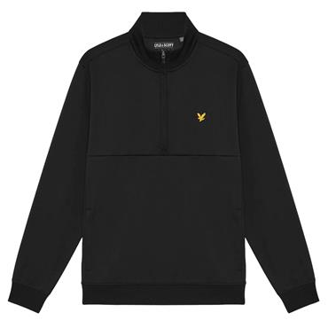 Lyle & Scott Gents ½ Zip Windjamme Midlayer Jet Black (Z865)