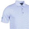 Glenmuir Gents Torrance Micro Stripe Performance Polo Shirt White - Tahiti