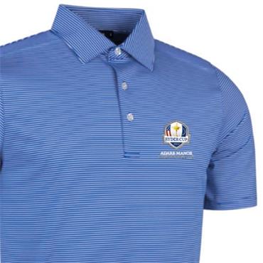 Glenmuir Gents Torrance Ryder Cup 27 Polo Shirt Ascot Blue - White