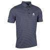 Glenmuir Gents Muirhead Official Ryder Cup 2027 Pencil Stripe Polo Shirt Navy - White
