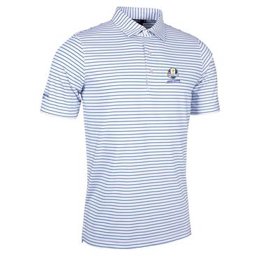 Glenmuir Gents Muirhead Official Ryder Cup 2027 Pencil Stripe Polo Shirt White - Tahiti