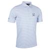 Glenmuir Gents Muirhead Official Ryder Cup 2027 Pencil Stripe Polo Shirt White - Tahiti
