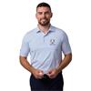 Glenmuir Gents Muirhead Official Ryder Cup 2027 Pencil Stripe Polo Shirt White - Tahiti