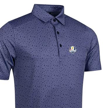 Glenmuir Gents Overton Ryder Cup 27 Print Polo Shirt Navy