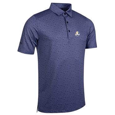 Glenmuir Gents Overton Ryder Cup 27 Print Polo Shirt Navy