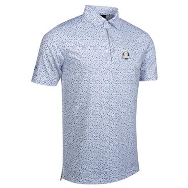 Glenmuir Gents Overton Ryder Cup 27 Print Polo Shirt White - Tahiti