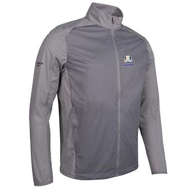 Glenmuir Gents Kyle Official Ryder Cup 2027 Full Zip Water Repellent Jacket Light Grey Herringbone