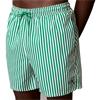 Calvin Klein Golf Gents CK Monogram Medium Drawstring Swim Shorts Penny Stripe - Mardi Gras Green