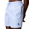 Calvin Klein Golf Gents CK Monogram Medium Drawstring Swim Shorts Penny Stripe - Blue Descent