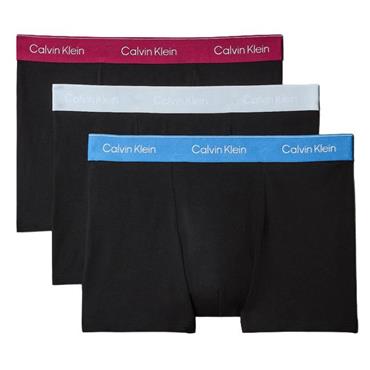 Calvin Klein Golf Gents Relaxed Trunks 3- Pack Icon Cotton Stretch Black - Poseidon Blue - Plein
