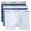 Calvin Klein Golf Gents Relaxed Fit Trunks 3-Pack Icon Cotton Stretch White - Blue Tulip - Turbulenc
