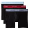 Calvin Klein Golf Gents 3-Pack Boxer Briefs - Icon Cotton Stretch Black - Red - Forget Me Not