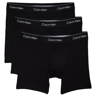 Calvin Klein Golf Gents Icon Cotton Long Boxers Brief 3-Pack Black - Black