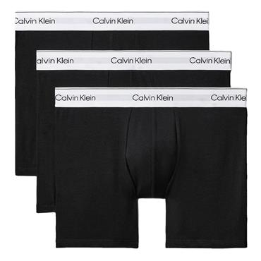 Calvin Klein Golf Gents Icon Cotton Long Boxers Brief 3-Pack Black - White