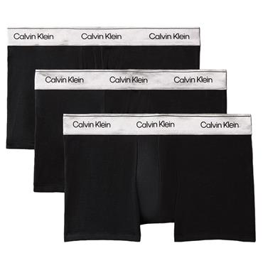Calvin Klein Golf Gents 3-Pack Trunks - Icon Cotton Stretch Metallic Black - Silver