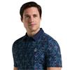 Original Penguin Gents All Over Lattice Cocktail Polo Shirt Black Iris (417)