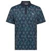 Original Penguin Gents All Over Lattice Cocktail Polo Shirt Black Iris (417)