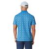 Original Penguin Gents All Over Cocktail Windowpane Printed Polo Shirt French Blue (478)