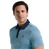 Original Penguin Gents Bohemian Jacquard Golf Polo Shirt Black Iris (417)