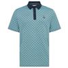 Original Penguin Gents Bohemian Jacquard Golf Polo Shirt Black Iris (417)