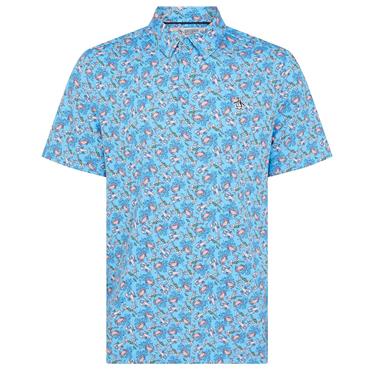 Original Penguin Gents All Over Pete'n Ocean Polo Shirt Blue Grotto (457)