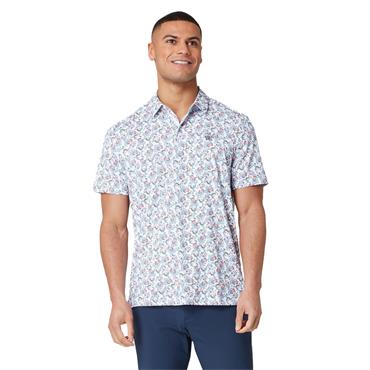 Original Penguin Gents All Over Pete'n Ocean Polo Shirt Bright White (118)