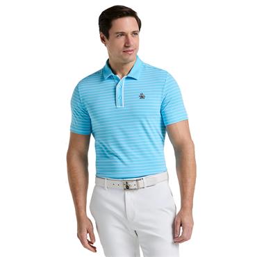 Original Penguin Gents Heritage Stripe Polo Shirt Blue Grotto (457)