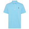 Original Penguin Gents Heritage Stripe Polo Shirt Blue Grotto (457)