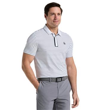 Original Penguin Gents Heritage Stripe Polo Shirt Bright White (118)