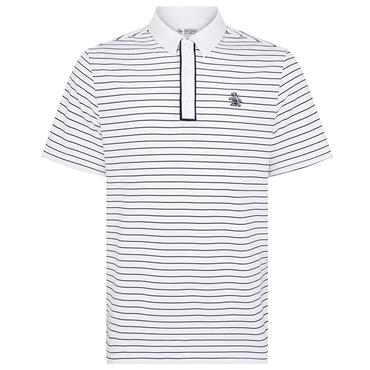 Original Penguin Gents Heritage Stripe Polo Shirt Bright White (118)