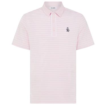 Original Penguin Gents Heritage Stripe Polo Shirt Pink (689)