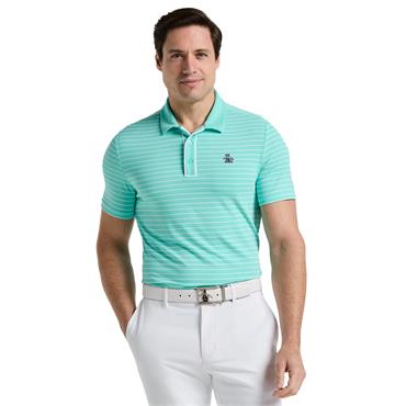 Original Penguin Gents Heritage Stripe Polo Shirt Pool Blue (445)