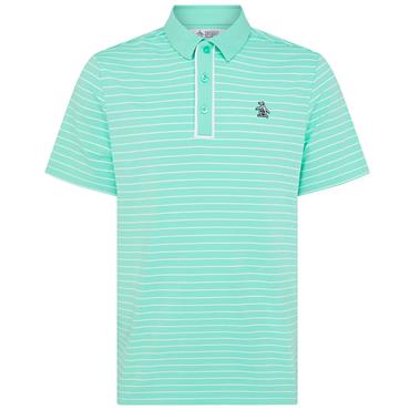 Original Penguin Gents Heritage Stripe Polo Shirt Pool Blue (445)
