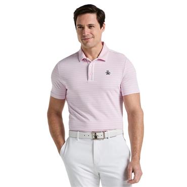 Original Penguin Gents Heritage Stripe Polo Strawberry Pink (689)