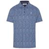 Original Penguin Gents Heritage Floral Polo Black - Iris 417