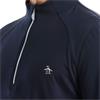 Original Penguin Gents Mixed Media 1/4 Zip Pullover Black Iris 417