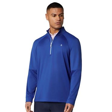 Original Penguin Gents Mixed Media 1/4 Zip Pullover Surf The Web 466