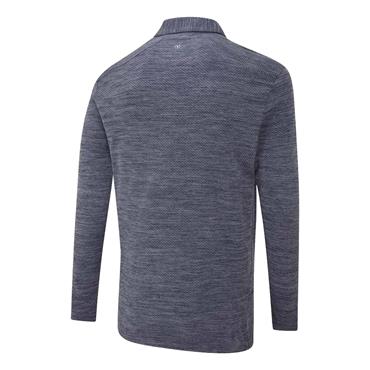 Ping Gents Creek Long Sleeve Polo Shirt Navy - Melange