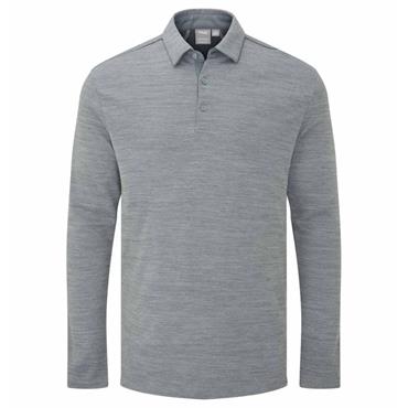 Ping Gents Creek Long Sleeve Polo Shirt Rock Melange