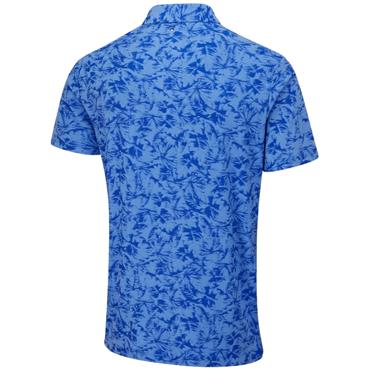 Ping Gents Diego Foliage Polo Shirt Cornflower Blue