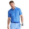 Ping Gents Diego Foliage Polo Shirt Cornflower Blue