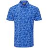 Ping Gents Diego Foliage Polo Shirt Cornflower Blue