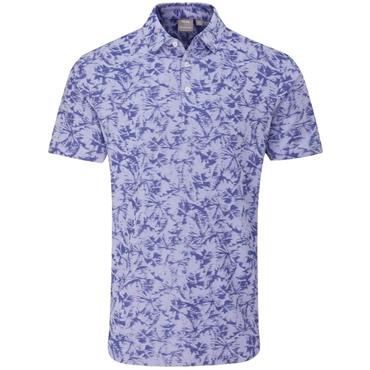 Ping Gents Diego Foliage Polo Shirt Purple Ash